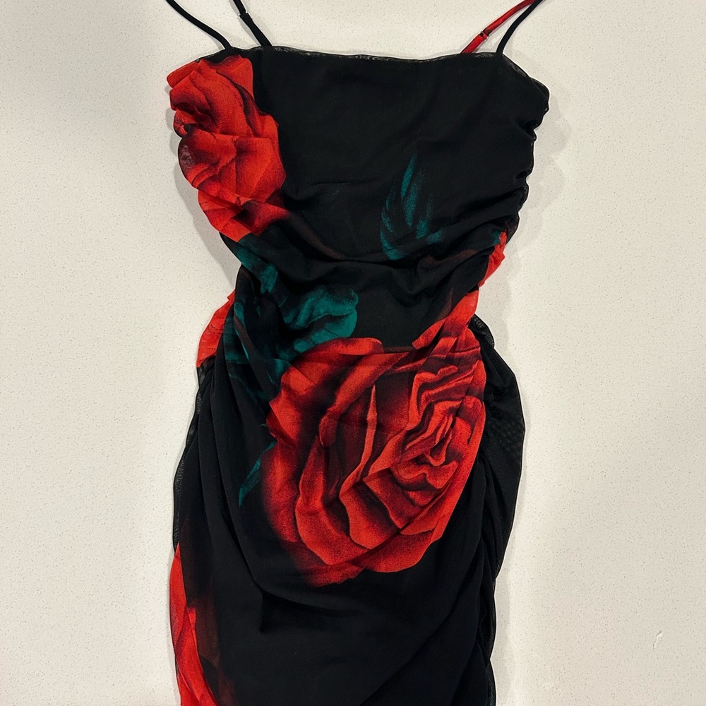 Lovely Day Black and Red Dress